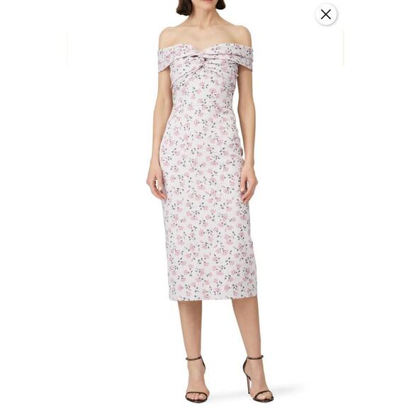 B32 Shoshanna Dress Womens 4 Floral Meghan Markle Style Swiftie Bridal Feminine - Picture 1 of 11